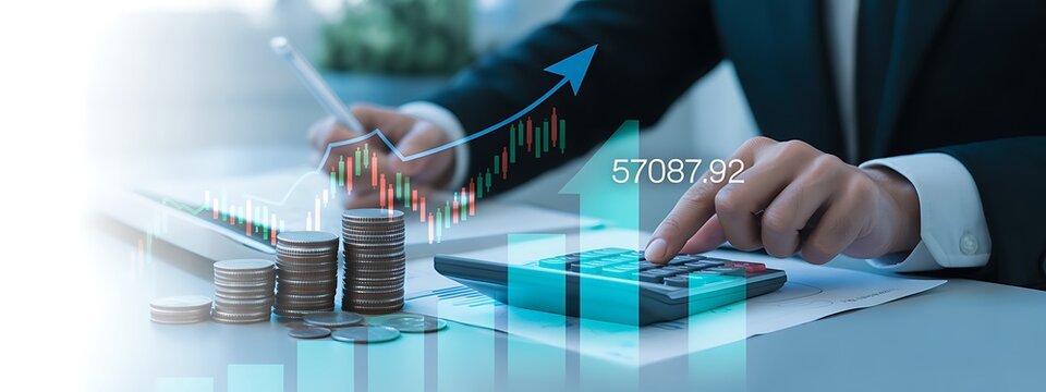 a financial trading and investment growth concept.