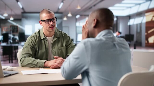 HR Manager Discussing Hiring Mistakes During A Sad Disciplinary Meeting
