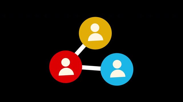 Simple web share icon concept loop animation video with alpha channel