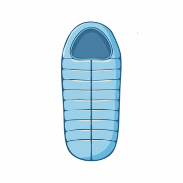 Blue Sleeping Bag Illustration