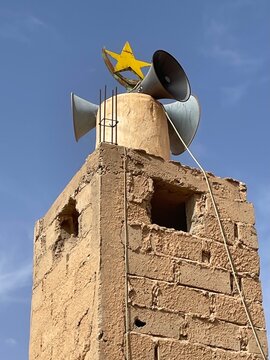Traditional mosque minaret in Atar, Mauritania