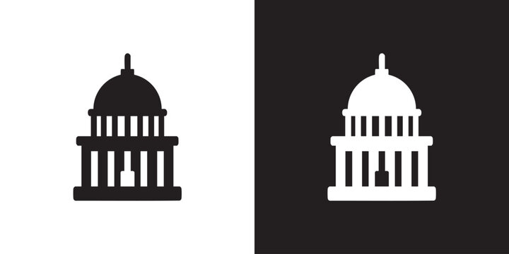 Minimalist Capitol Government Building Icon