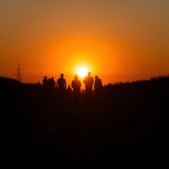 Fototapeta premium sunset in the desert