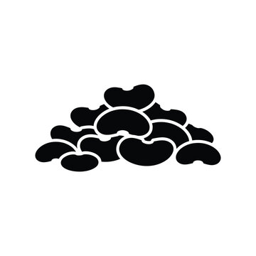 Kidney beans food silhouette vector icon