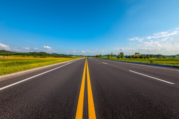 Fototapeta premium Open Field Road