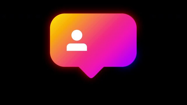 Glowing social media follower UI on black background without numbers, ready for personalized statistic data.