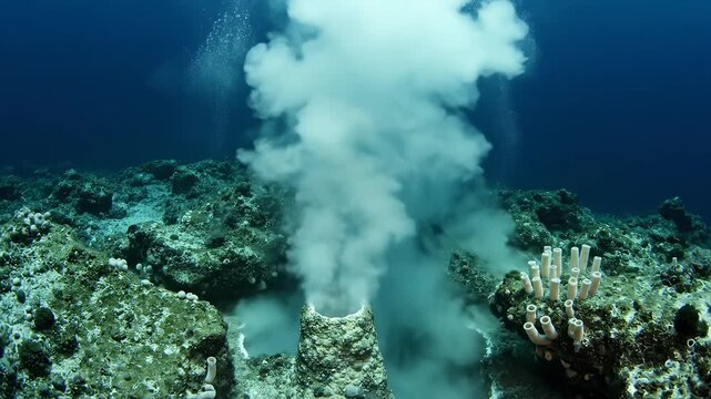 Underwater volcanic activity symbolizing exploration and the great outdoors