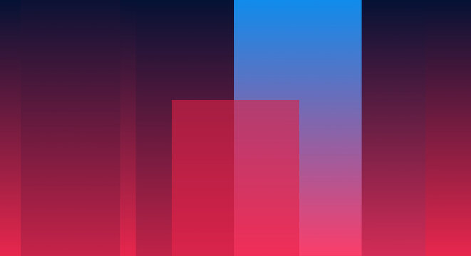 Futuristic Neon Gradient Geometric Background with Transparent Rectangles