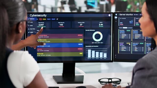 Cybersecurity Manager Guides Team Using Software Tools