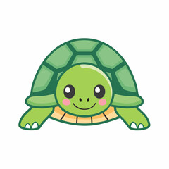 Obraz premium Cute Cartoon Turtle Illustration