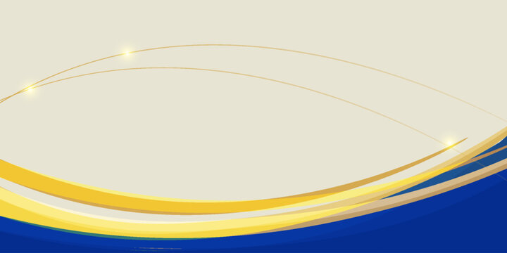 Abstract elegant blue luxury background with gold line. Modern futuristic background.