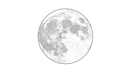 Full moon celestial body in the night sky. © Retno