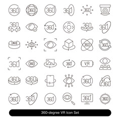 Fototapeta premium 360度・VRアイコンセット