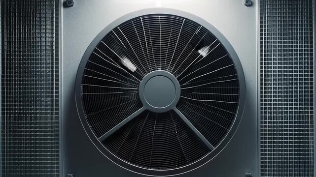 Industrial cooling system operating within a modern data center, providing essential air circulation and thermal management for high performance computing hardware and server infrastructure