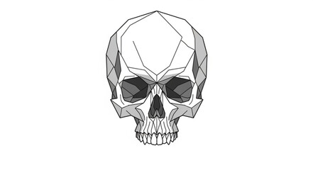Geometric Skull Illustration Low Poly Style. © Mutmainah