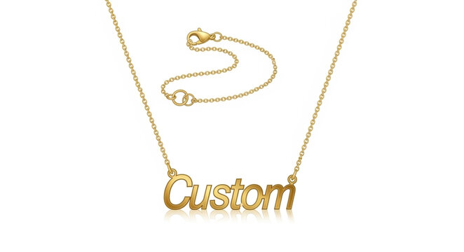 Gold Custom Name Necklace Jewelry with Chain.