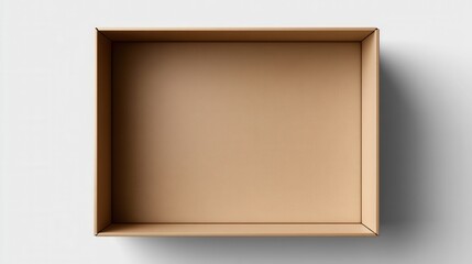 Fototapeta premium Open empty cardboard box isolated on white background