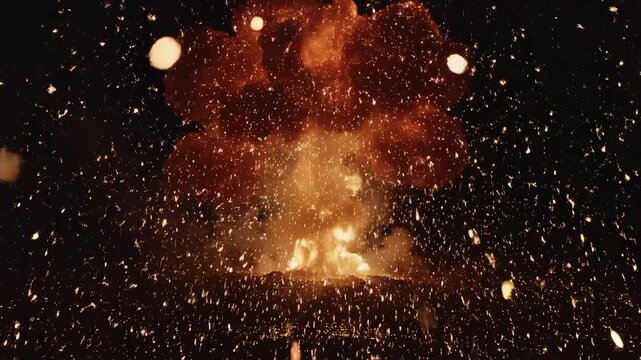 Explosion with sparks and smoke symbolizing the limitless potential of digital design