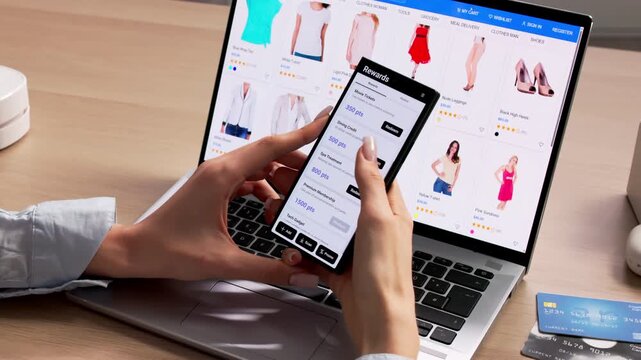 Person Using Loyalty App On Phone