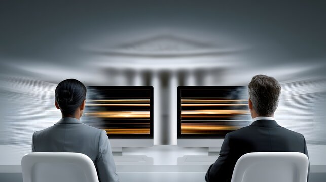 An informative documentary photograph showcasing the correlation between interest rates and government bonds, including financial analysts and bond markets