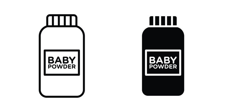 Baby powder icon. Doodle Icon in Minimal Line Art Style