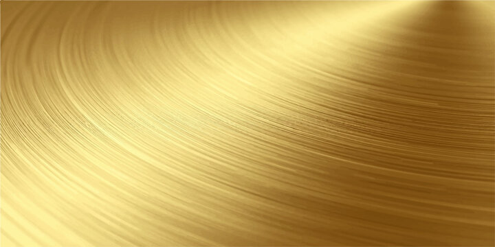 A shiny brushed gold metallic texture with a circular pattern reminiscent of a vinyl record disc surface