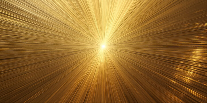 An abstract gold star burst background features bright yellow rays and digital fractal patterns that blend light and motion into a vibrant energy explosion of orange shine and speed