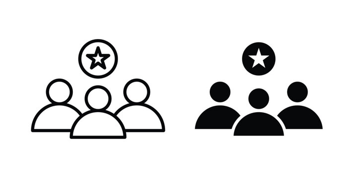 Customer experience icon. Doodle Icon in Minimal Line Art Style