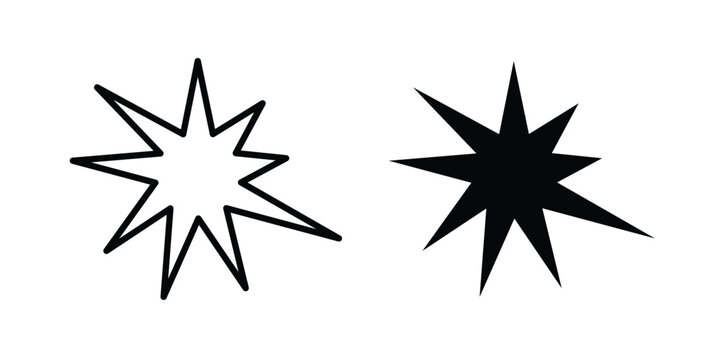 Explosion icon. Doodle Icon in Minimal Line Art Style