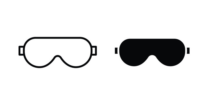Eye mask icon. Doodle Icon in Minimal Line Art Style