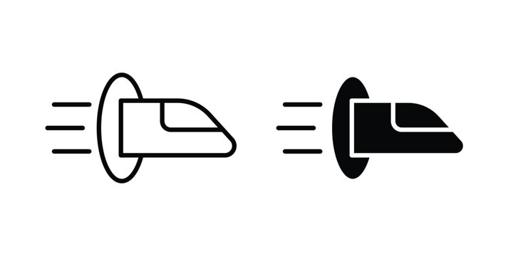 Hyperloop icon. Doodle Icon in Minimal Line Art Style