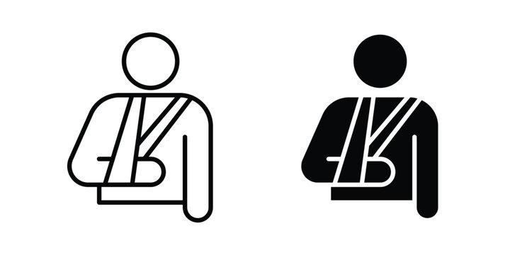 Injuries icon. Doodle Icon in Minimal Line Art Style