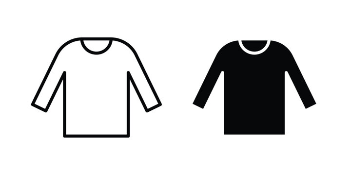 Sweatshirt icon. Doodle Icon in Minimal Line Art Style