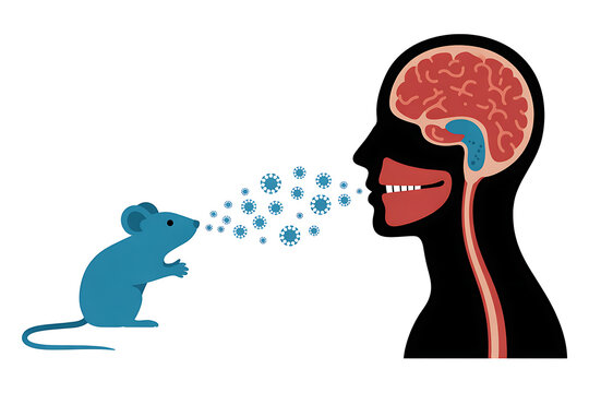 Mouse Transmitting Germs to Human Brain