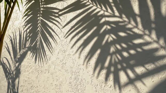 Palm leaf shadow on textured wall symbolizing the limitless potential of digital design