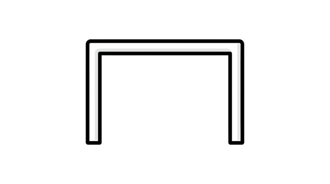 Simple U-shaped frame icon, minimalist design