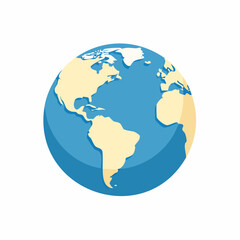 Obraz premium Stylized Globe of Earth Showing Continents