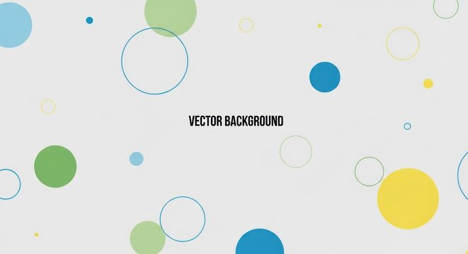 Abstract geometric pattern with colorful circles and dots