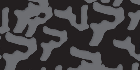 Fototapeta premium Abstract liquid forms and fluid shapes, blobs element, black abstract blobs, irregular shapes, black ink. Modern liquid irregular blob shape abstract elements graphic flat style design fluid vector.