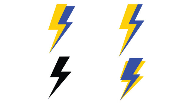 lightning strike Line art abstract simple shape illustration