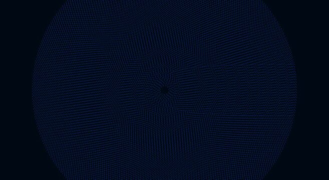 Abstract blue digital circular wave motion animation background, animation loop