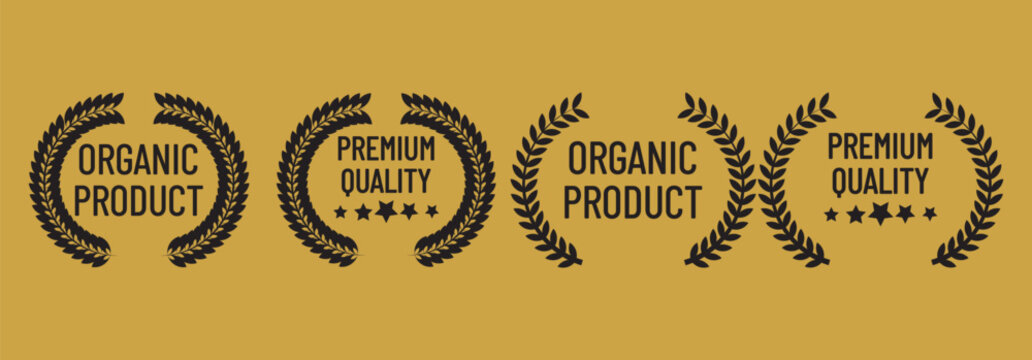 premium quality badges. Authentic Product Icons. Luxury product graphic design. grunge style vector stamps indicating organic product certification and natural origin