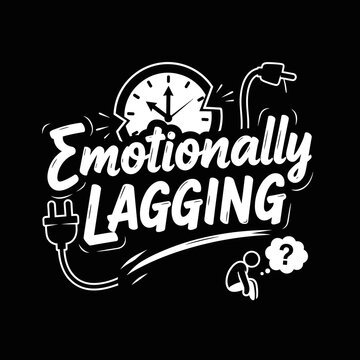 Emotionally Lagging Text Design with Clock and Plug.