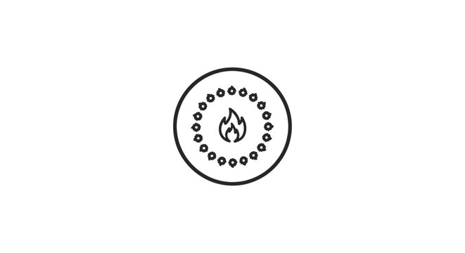 FireStarter Line art vector simple abstract pattern
