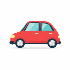 Fototapeta premium Red Cartoon Car