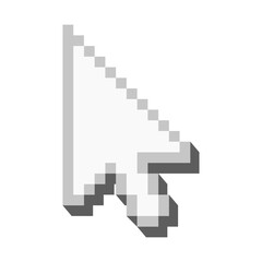 Fototapeta premium 3d pixelated computer mouse cursor pointer icon isolated vector illustration