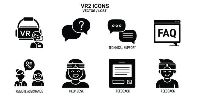 Black hand gesture icons set, minimalist human palm and finger symbols, solid vector silhouette of 8 touch screen and communication signs
