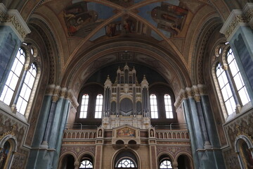 Fototapeta premium Organ in the parish church of Bruneck, South Tyrol, Italy