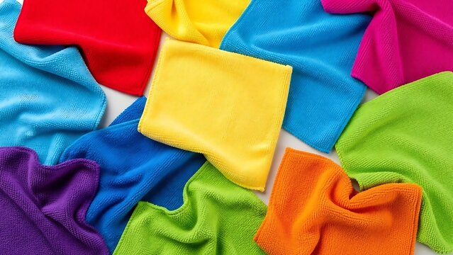 Vibrant colorful fabric texture background.