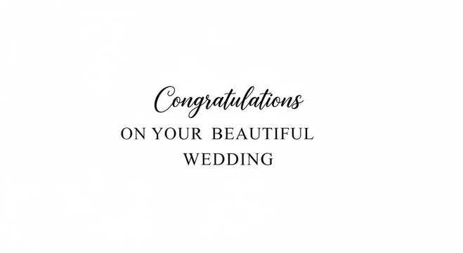 A wedding card that convey message of congratulations